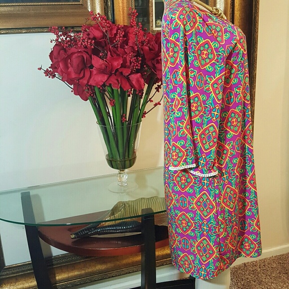 Peach Love Cream Multicolored Dress size S - Picture 4 of 6